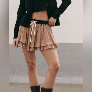 Free People Pritty Please Mini Skirt.  Elastic Waistband